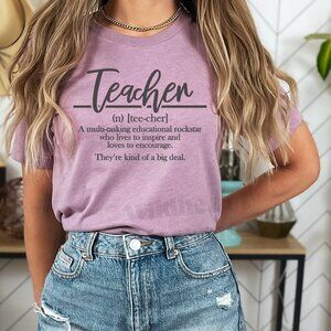 Teacher T-shirt, Back To School Shirt, Teacher Tee - Heather Orchid XS-2X
